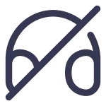 Headphone Slash SVG Icon